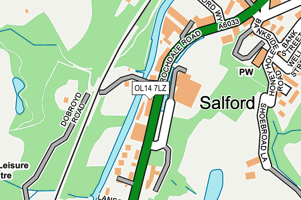 OL14 7LZ map - OS OpenMap – Local (Ordnance Survey) OL14 7LZ map - OS OpenMap – Local (Ordnance Survey)