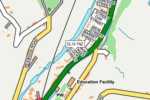 OL14 7NZ map - OS OpenMap – Local (Ordnance Survey) OL14 7NZ map - OS OpenMap – Local (Ordnance Survey)