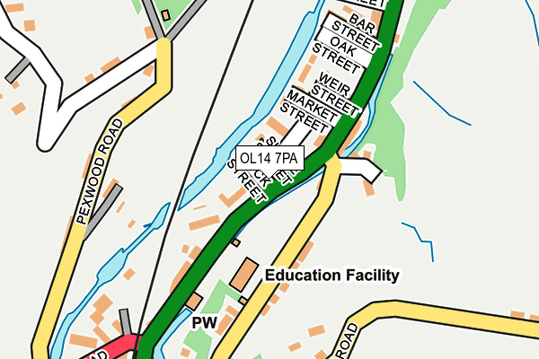 OL14 7PA map - OS OpenMap – Local (Ordnance Survey) OL14 7PA map - OS OpenMap – Local (Ordnance Survey)
