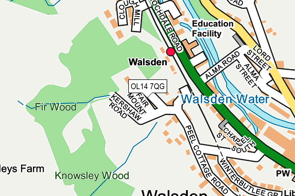 OL14 7QG map - OS OpenMap – Local (Ordnance Survey) OL14 7QG map - OS OpenMap – Local (Ordnance Survey)