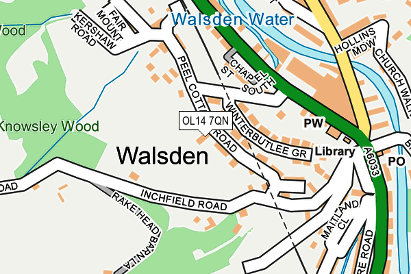 OL14 7QN map - OS OpenMap – Local (Ordnance Survey)