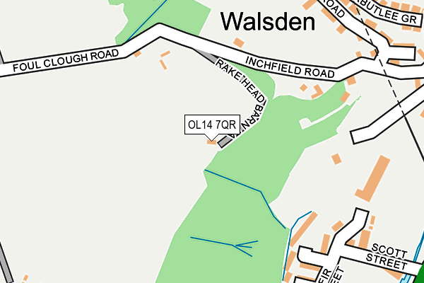 OL14 7QR map - OS OpenMap – Local (Ordnance Survey) OL14 7QR map - OS OpenMap – Local (Ordnance Survey)