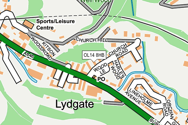 OL14 8HB map - OS OpenMap – Local (Ordnance Survey) OL14 8HB map - OS OpenMap – Local (Ordnance Survey)