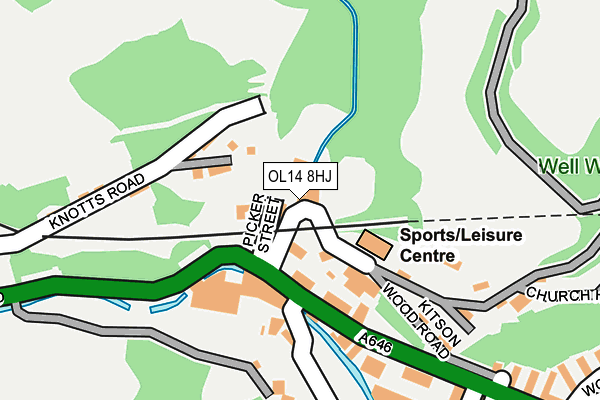 OL14 8HJ map - OS OpenMap – Local (Ordnance Survey) OL14 8HJ map - OS OpenMap – Local (Ordnance Survey)