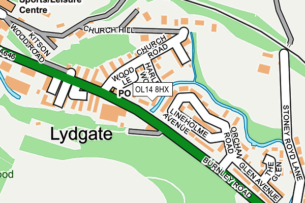 OL14 8HX map - OS OpenMap – Local (Ordnance Survey) OL14 8HX map - OS OpenMap – Local (Ordnance Survey)