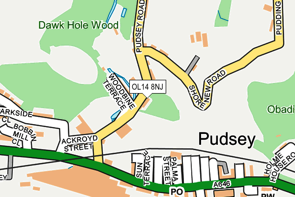 OL14 8NJ map - OS OpenMap – Local (Ordnance Survey) OL14 8NJ map - OS OpenMap – Local (Ordnance Survey)