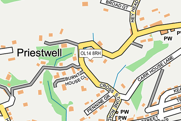 OL14 8RH map - OS OpenMap – Local (Ordnance Survey) OL14 8RH map - OS OpenMap – Local (Ordnance Survey)
