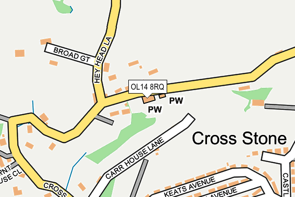 OL14 8RQ map - OS OpenMap – Local (Ordnance Survey) OL14 8RQ map - OS OpenMap – Local (Ordnance Survey)