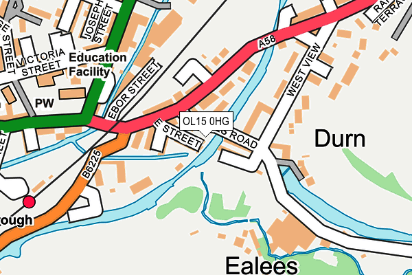 OL15 0HG map - OS OpenMap – Local (Ordnance Survey) OL15 0HG map - OS OpenMap – Local (Ordnance Survey)