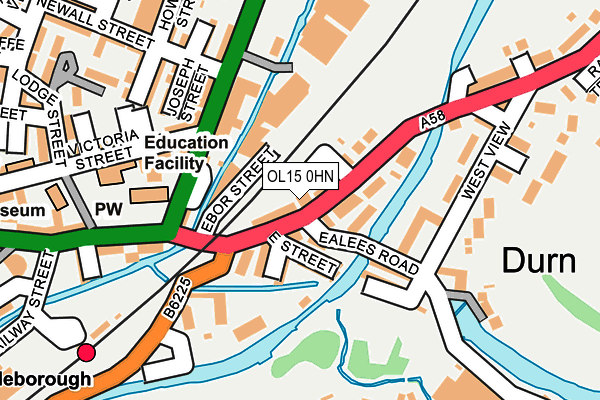 OL15 0HN map - OS OpenMap – Local (Ordnance Survey) OL15 0HN map - OS OpenMap – Local (Ordnance Survey)