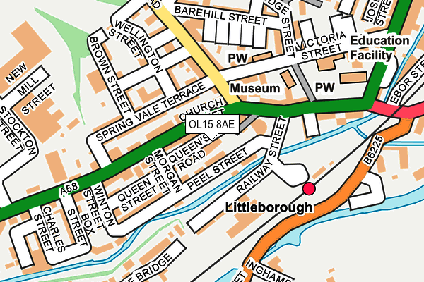 OL15 8AE map - OS OpenMap – Local (Ordnance Survey) OL15 8AE map - OS OpenMap – Local (Ordnance Survey)