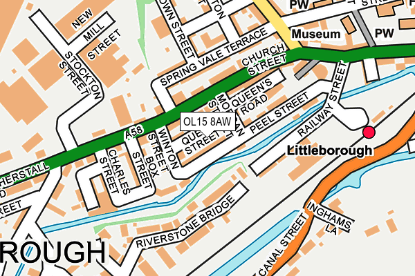 OL15 8AW map - OS OpenMap – Local (Ordnance Survey) OL15 8AW map - OS OpenMap – Local (Ordnance Survey)