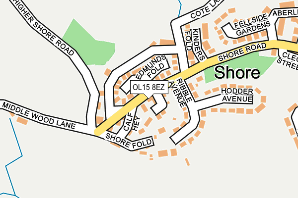 OL15 8EZ map - OS OpenMap – Local (Ordnance Survey)