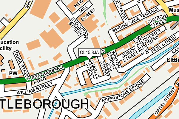 OL15 8JA map - OS OpenMap – Local (Ordnance Survey) OL15 8JA map - OS OpenMap – Local (Ordnance Survey)