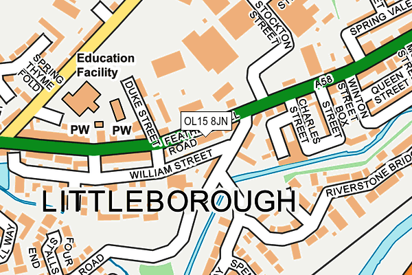 OL15 8JN map - OS OpenMap – Local (Ordnance Survey) OL15 8JN map - OS OpenMap – Local (Ordnance Survey)