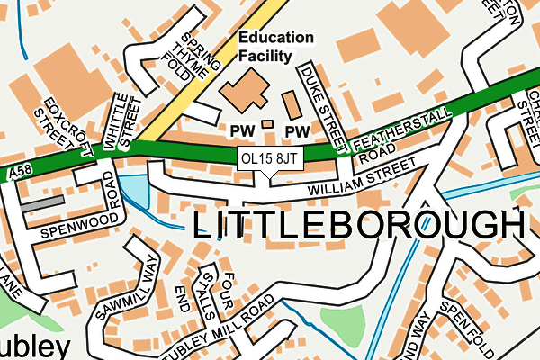 OL15 8JT map - OS OpenMap – Local (Ordnance Survey) OL15 8JT map - OS OpenMap – Local (Ordnance Survey)