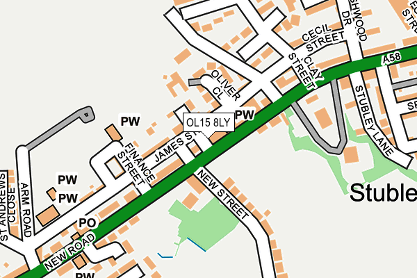 OL15 8LY map - OS OpenMap – Local (Ordnance Survey) OL15 8LY map - OS OpenMap – Local (Ordnance Survey)