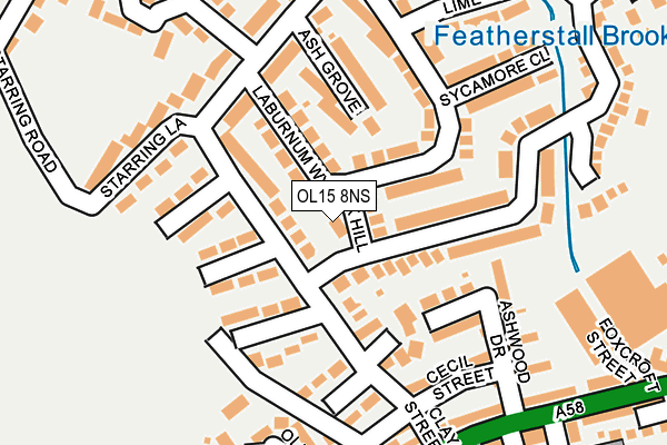 OL15 8NS map - OS OpenMap – Local (Ordnance Survey) OL15 8NS map - OS OpenMap – Local (Ordnance Survey)