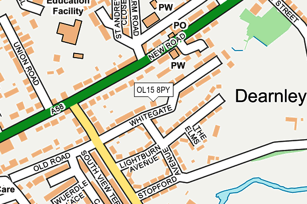 OL15 8PY map - OS OpenMap – Local (Ordnance Survey) OL15 8PY map - OS OpenMap – Local (Ordnance Survey)