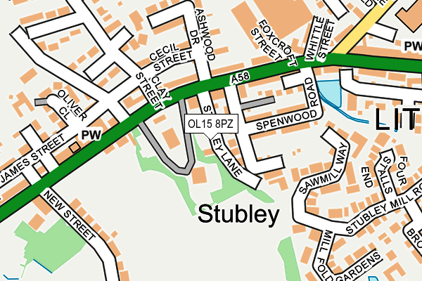 OL15 8PZ map - OS OpenMap – Local (Ordnance Survey) OL15 8PZ map - OS OpenMap – Local (Ordnance Survey)