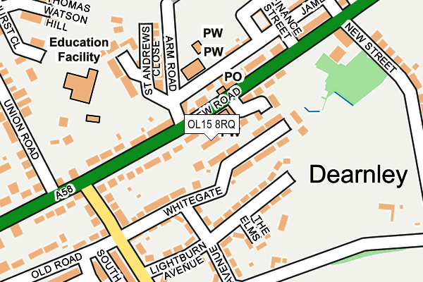 OL15 8RQ map - OS OpenMap – Local (Ordnance Survey) OL15 8RQ map - OS OpenMap – Local (Ordnance Survey)
