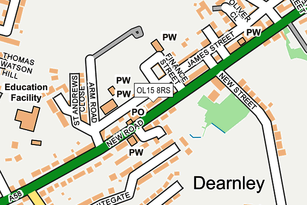 OL15 8RS map - OS OpenMap – Local (Ordnance Survey) OL15 8RS map - OS OpenMap – Local (Ordnance Survey)