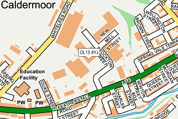 OL15 8YJ map - OS OpenMap – Local (Ordnance Survey)