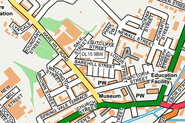 OL15 9BW map - OS OpenMap – Local (Ordnance Survey) OL15 9BW map - OS OpenMap – Local (Ordnance Survey)