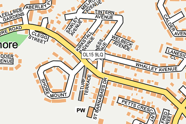 OL15 9LQ map - OS OpenMap – Local (Ordnance Survey) OL15 9LQ map - OS OpenMap – Local (Ordnance Survey)
