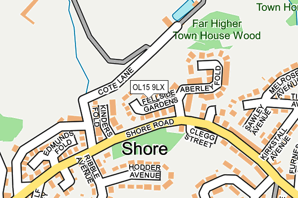 OL15 9LX map - OS OpenMap – Local (Ordnance Survey) OL15 9LX map - OS OpenMap – Local (Ordnance Survey)