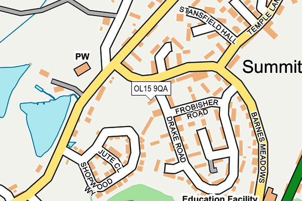 OL15 9QA map - OS OpenMap – Local (Ordnance Survey) OL15 9QA map - OS OpenMap – Local (Ordnance Survey)