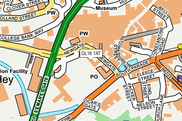 OL16 1AT map - OS OpenMap – Local (Ordnance Survey) OL16 1AT map - OS OpenMap – Local (Ordnance Survey)