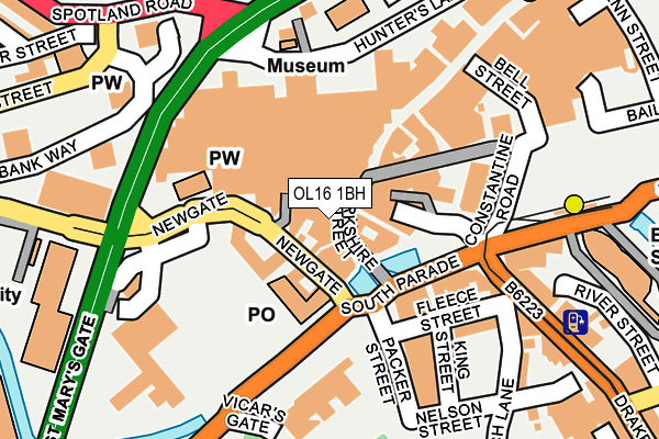OL16 1BH map - OS OpenMap – Local (Ordnance Survey) OL16 1BH map - OS OpenMap – Local (Ordnance Survey)