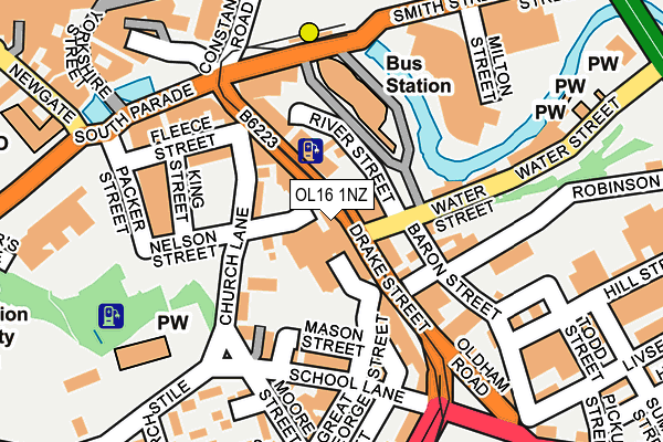 OL16 1NZ map - OS OpenMap – Local (Ordnance Survey) OL16 1NZ map - OS OpenMap – Local (Ordnance Survey)