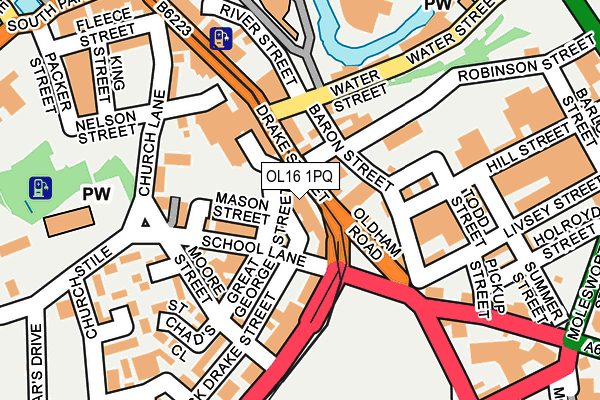 OL16 1PQ map - OS OpenMap – Local (Ordnance Survey) OL16 1PQ map - OS OpenMap – Local (Ordnance Survey)