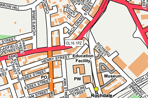 OL16 1PZ map - OS OpenMap – Local (Ordnance Survey) OL16 1PZ map - OS OpenMap – Local (Ordnance Survey)