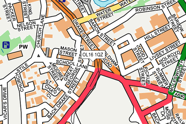 OL16 1QZ map - OS OpenMap – Local (Ordnance Survey) OL16 1QZ map - OS OpenMap – Local (Ordnance Survey)