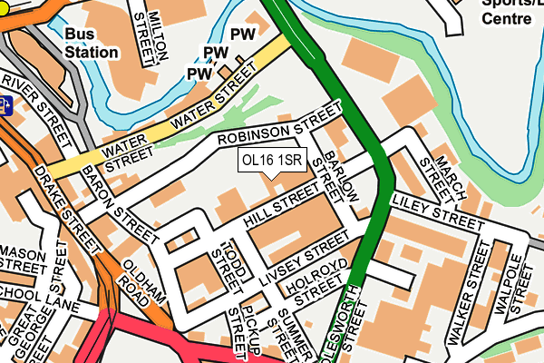 OL16 1SR map - OS OpenMap – Local (Ordnance Survey) OL16 1SR map - OS OpenMap – Local (Ordnance Survey)