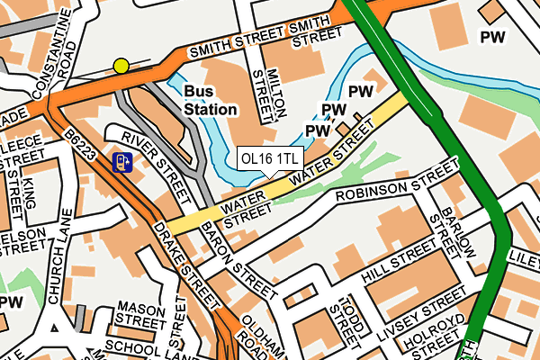 OL16 1TL map - OS OpenMap – Local (Ordnance Survey) OL16 1TL map - OS OpenMap – Local (Ordnance Survey)