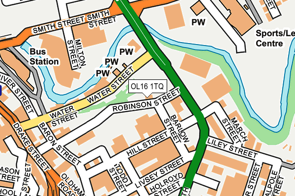 OL16 1TQ map - OS OpenMap – Local (Ordnance Survey) OL16 1TQ map - OS OpenMap – Local (Ordnance Survey)