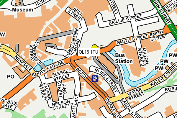 OL16 1TU map - OS OpenMap – Local (Ordnance Survey) OL16 1TU map - OS OpenMap – Local (Ordnance Survey)