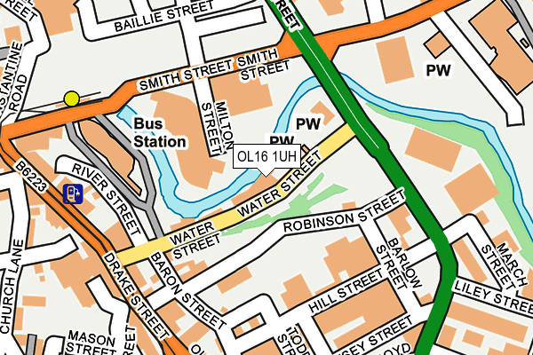 OL16 1UH map - OS OpenMap – Local (Ordnance Survey) OL16 1UH map - OS OpenMap – Local (Ordnance Survey)