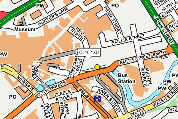 OL16 1XU map - OS OpenMap – Local (Ordnance Survey) OL16 1XU map - OS OpenMap – Local (Ordnance Survey)