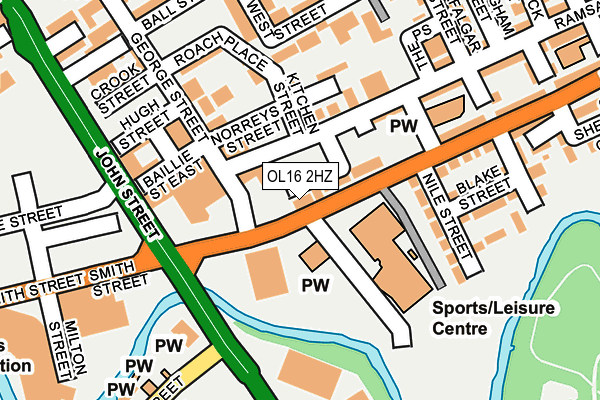 OL16 2HZ map - OS OpenMap – Local (Ordnance Survey) OL16 2HZ map - OS OpenMap – Local (Ordnance Survey)