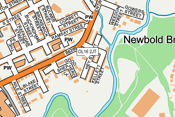 OL16 2JT map - OS OpenMap – Local (Ordnance Survey) OL16 2JT map - OS OpenMap – Local (Ordnance Survey)
