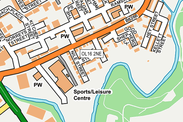 OL16 2NE map - OS OpenMap – Local (Ordnance Survey) OL16 2NE map - OS OpenMap – Local (Ordnance Survey)