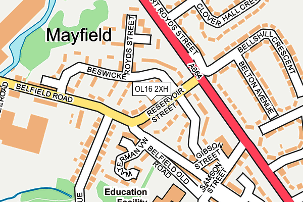 OL16 2XH map - OS OpenMap – Local (Ordnance Survey) OL16 2XH map - OS OpenMap – Local (Ordnance Survey)