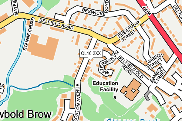 OL16 2XX map - OS OpenMap – Local (Ordnance Survey) OL16 2XX map - OS OpenMap – Local (Ordnance Survey)