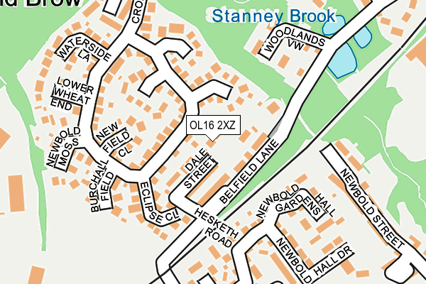 OL16 2XZ map - OS OpenMap – Local (Ordnance Survey) OL16 2XZ map - OS OpenMap – Local (Ordnance Survey)