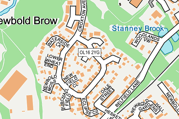 OL16 2YG map - OS OpenMap – Local (Ordnance Survey) OL16 2YG map - OS OpenMap – Local (Ordnance Survey)